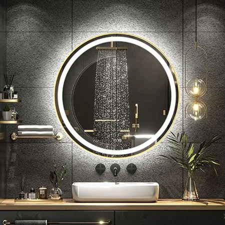 مرايا LED ذكية تعمل باللمس مع إطار من سبائك الألومنيوم